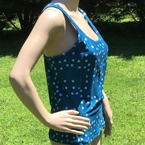 Nike FITDRY | Polka Dot | Racerback Active Top | Blue | M/L - Picture 2 of 8